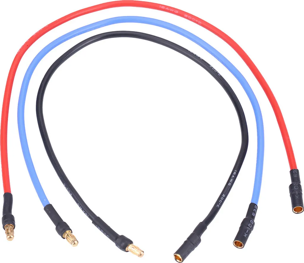 Estendi la tua Passione: Set 3 Cavi RC 30cm Silicone Banana 3.5mm