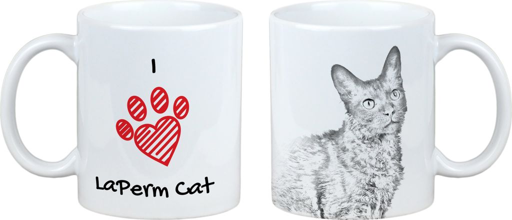 Laperm - Tasse mit Katze, entzückende Tasse mit Grafik, Geschenk mit Ihrem Foto von der Marke Art-Dog