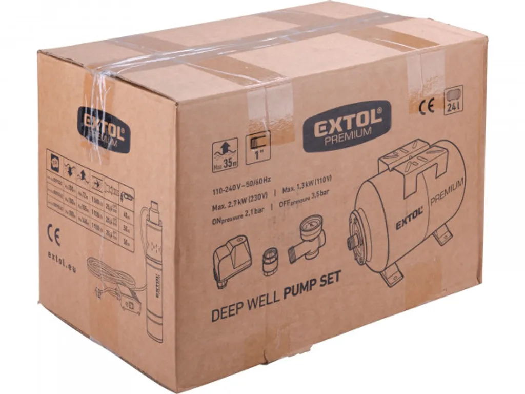 Solution basse pression eau : Pompe Extol Premium 4 bars avec 24L - 4
