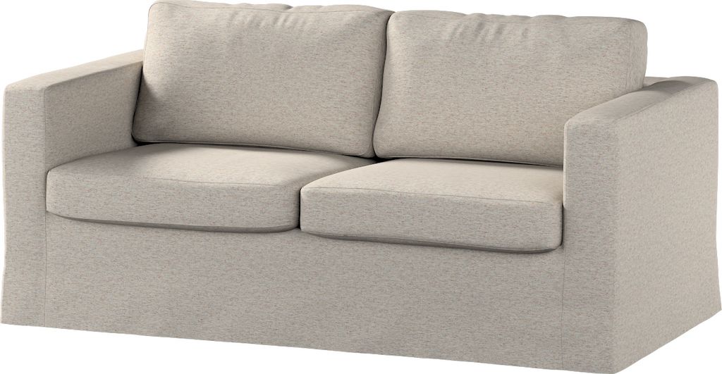 Dekoria Bezug für Karlstad 2-Sitzer Sofa nicht ausklappbar, lang, grau-beige, Sofahusse, Karlstad 2-Sitzer