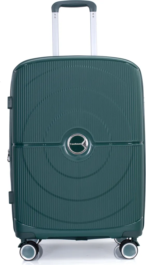 Valise cabine ultra légère 2.5kg Travelhouse Pisa en PP vert robuste