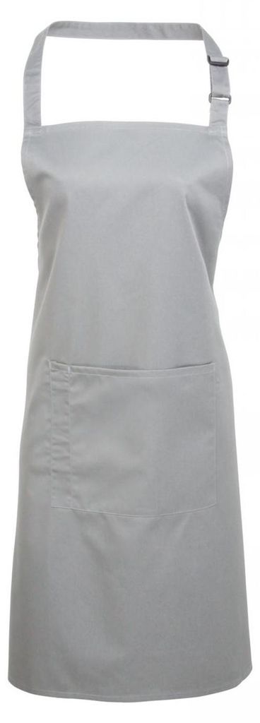Premier Workwear PR154 | Colours Bib Apron With Pocket - 72 x 86 cm - Waschbar bis 60 - Farbe: Pale Grey(Silver) (ca. Pantone 428) - Größe: 72 x ...