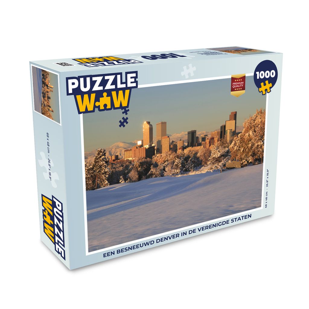 MuchoWow Puzzle 1000 Teile Denver - Schnee - Berg - Erwachsene - Rätsel