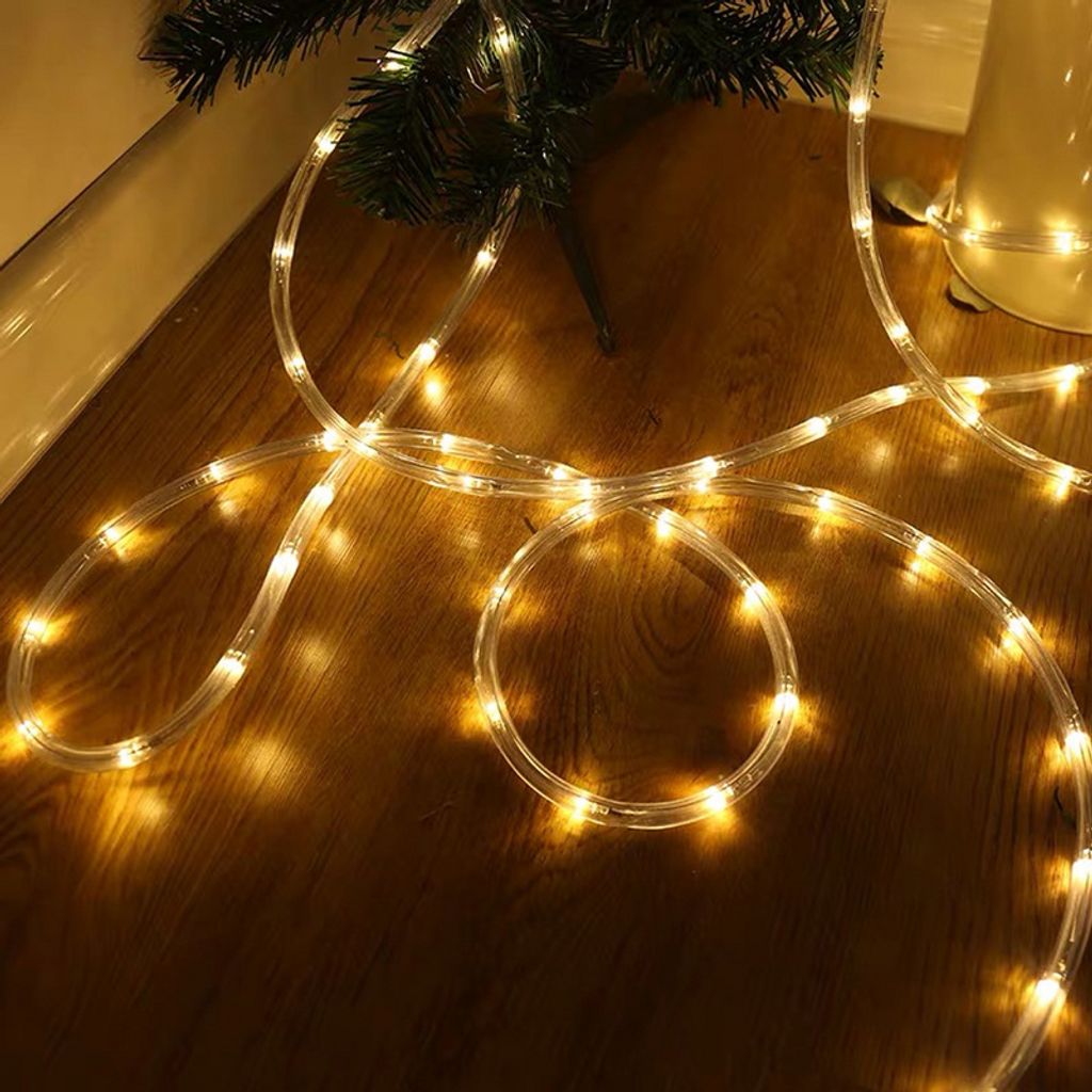 Jopassy LED Lichtschlauch Innen Außen,Wasserfest Lichterschläuche,Partylicht Dekobeleuchtung Weihnachten,40m WarmWeiß