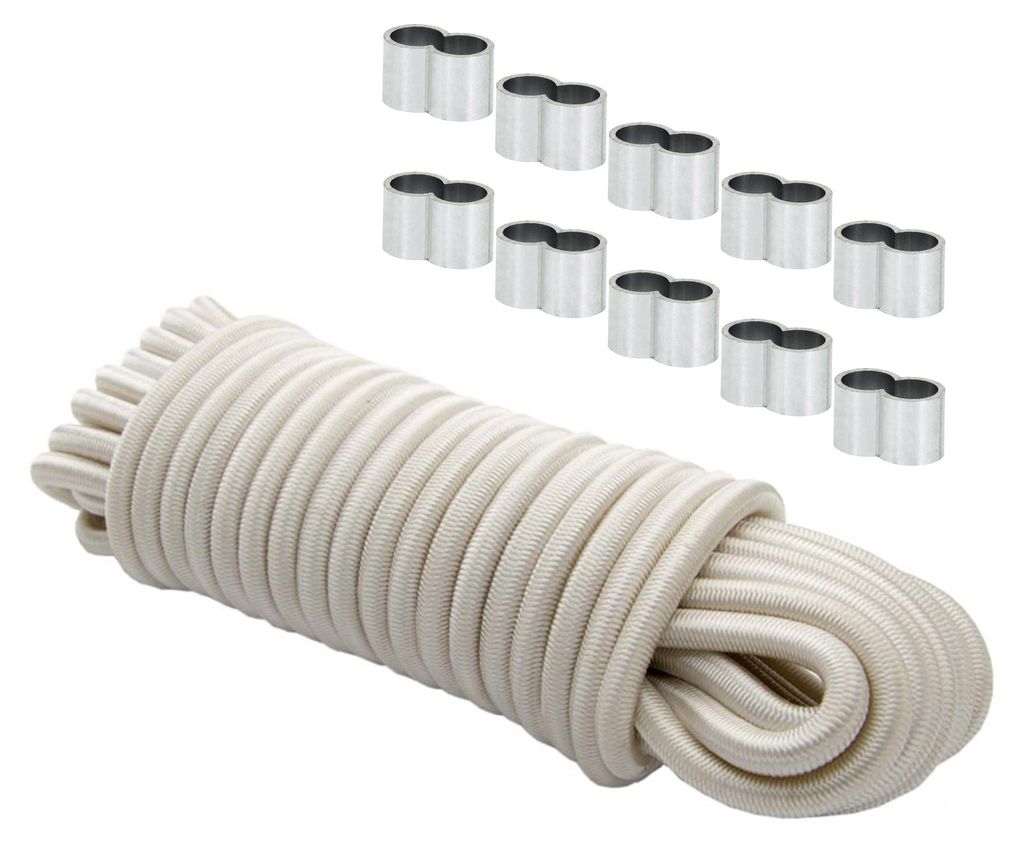 Dreamprint Expanderseil 20 m Weiß 10 mm Gummiseil Spannseil Produktbild 