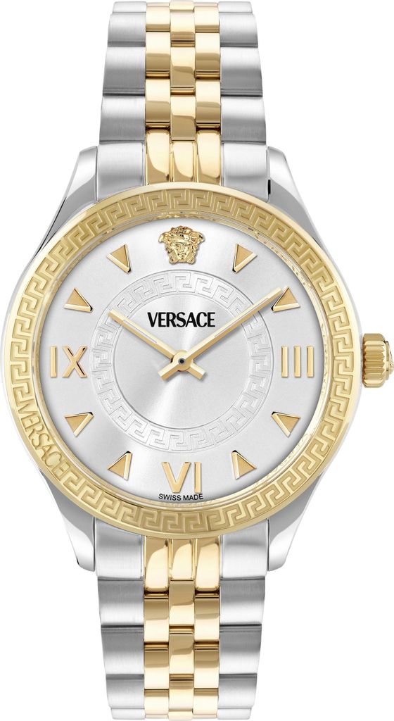 Versace VE2S01225 Hellenyium silber gold Edelstahl Armband Uhr Damen NEU