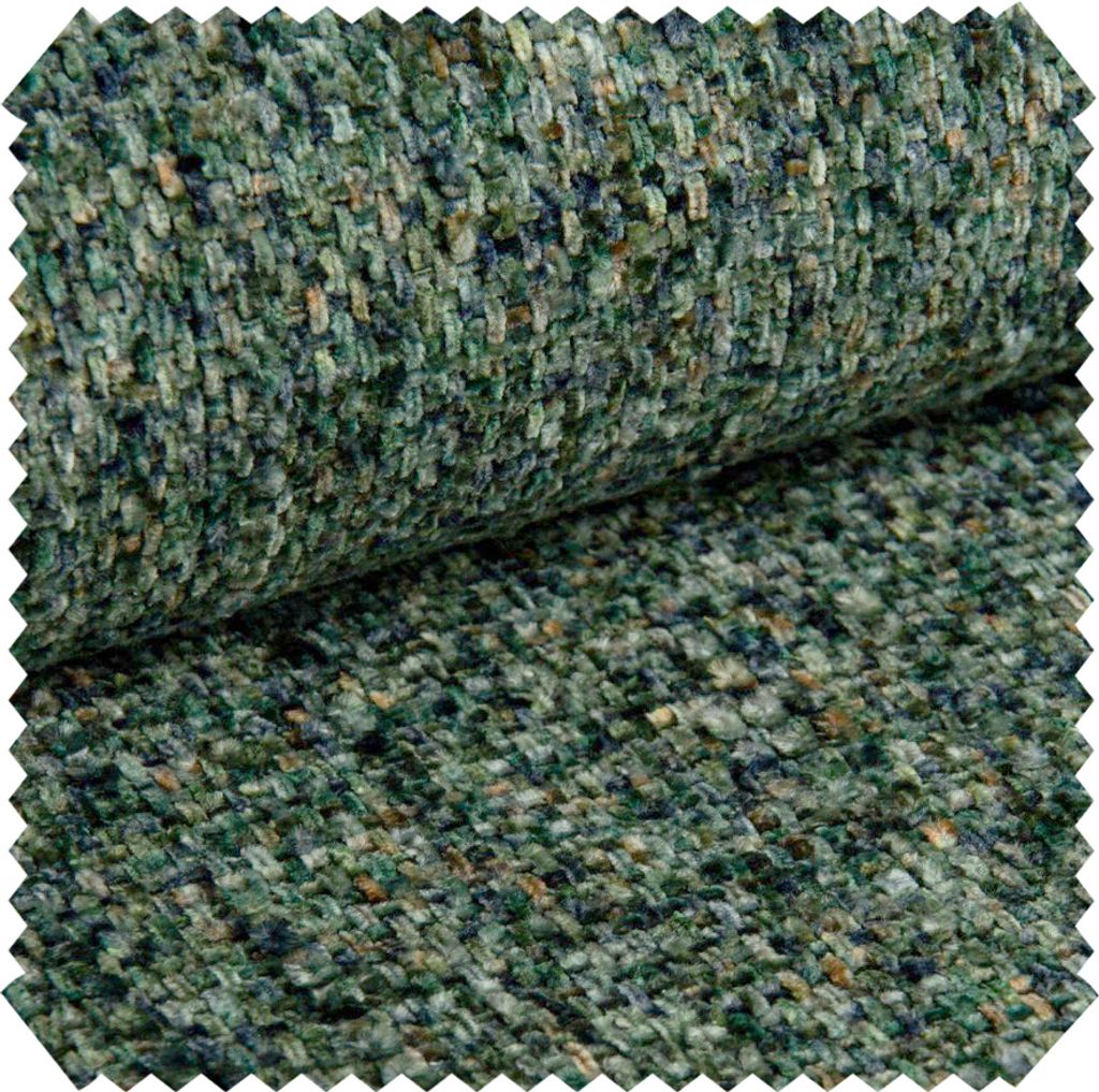 novely MISCHLY r Chenille Polsterstoff 430g/m² | Strapazierfähiger Melange Möbelstoff | Pflegeleichte Meterware | 1lfm - Farbe: 75 Grün-Navy