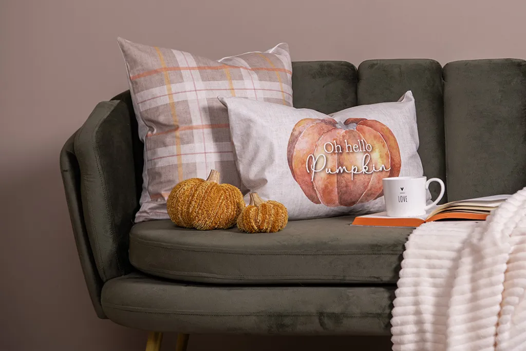 Citrouille Décorative d'Automne 13 cm Jaune Orange Clayre & Eef - 6