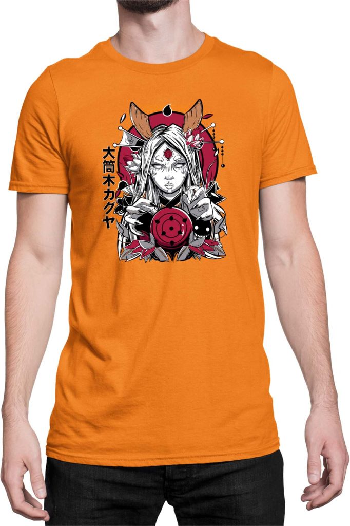 Herren T-Shirt Japan Anime Manga Naruto Kaguya Otsutsuki, Man S / Orange