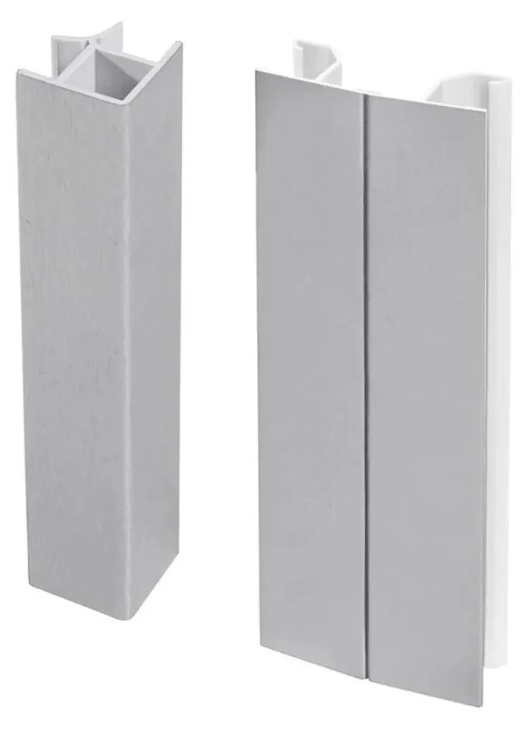 Emuca Lot de 2 Plinthes de Cuisine H150mm en Plastique Satiné 2,35m