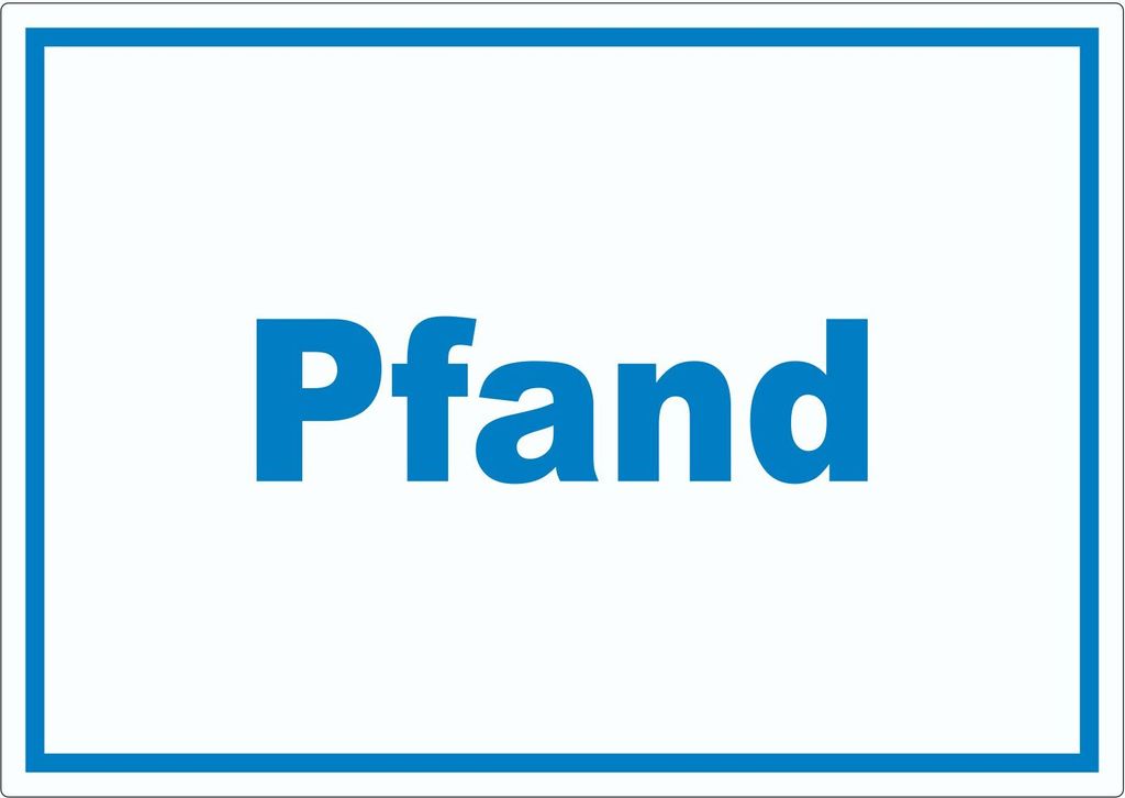 Pfand Mülltrennung Aufkleber mit Text A2 (420x594mm)