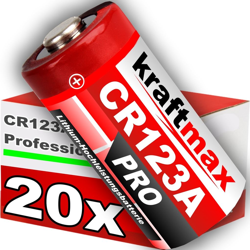 20er Pack CR123 / CR123A Lithium Hochleistungs- Batterie Produktbild