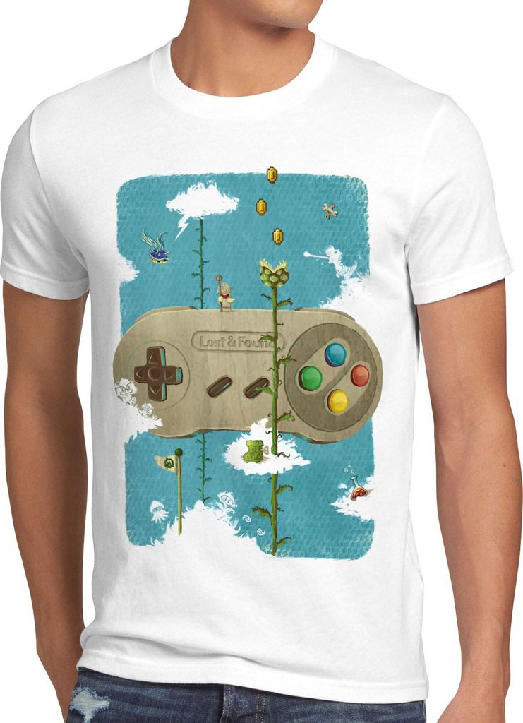 style3 16-Bit Nostalgie T-Shirt Herren snes super kart 8-bit