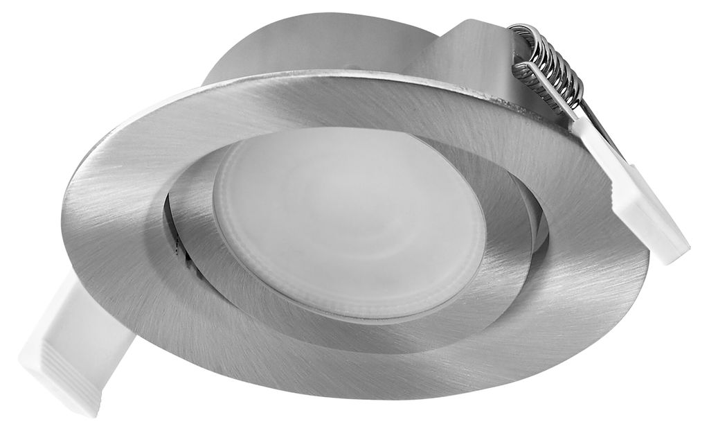 OSRAM LED-Einbauleuchte, 4,9W, 2700K, 200lm, warmweiß IP20, dimmbar, Satin-Nickel, 3er Set