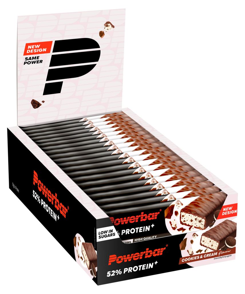 PowerBar 52% Protein Plus 20x 50g Box - Cookies and Cream Produktbild 