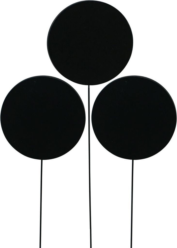 Beschriftbare Stecker aus Holz als kreativ-zierliche Dekotafeln für Blumenschmuck, 12 Stück