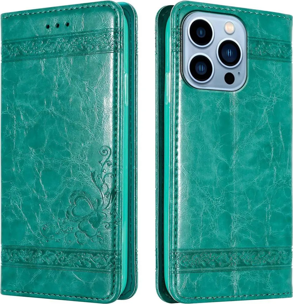 Custodia Protettiva Cadorabo iPhone 13 PRO - Turchese Elegante