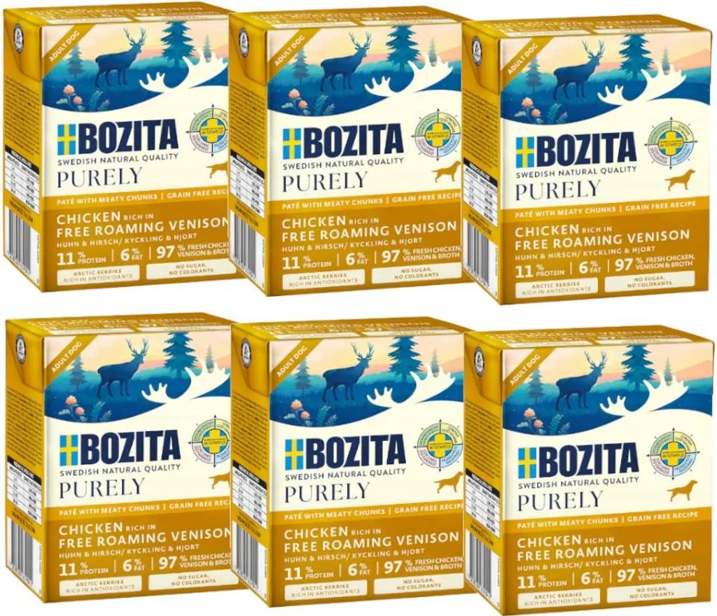 Bozita 370gx6 Purely Paté Hirsch | Cibo Umido Alta Digeribilità