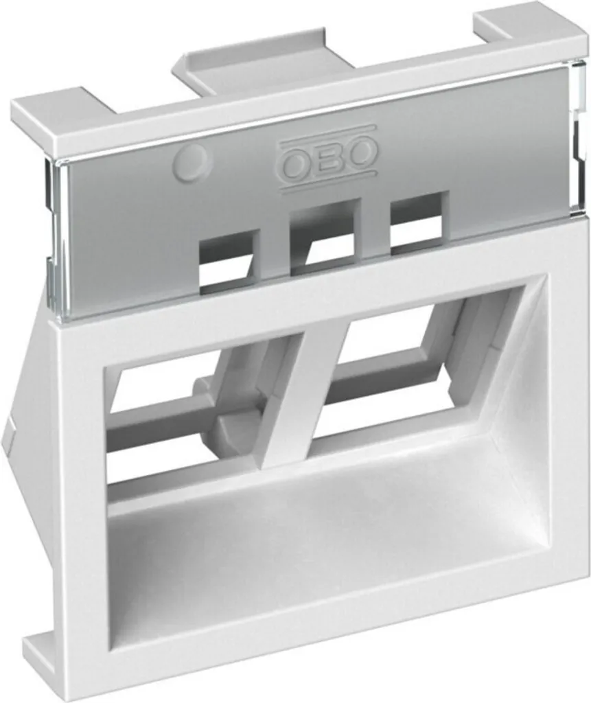 Plaque centrale Mod-Jack 2f OBO Bettermann SIGNA IN rws glz blanc