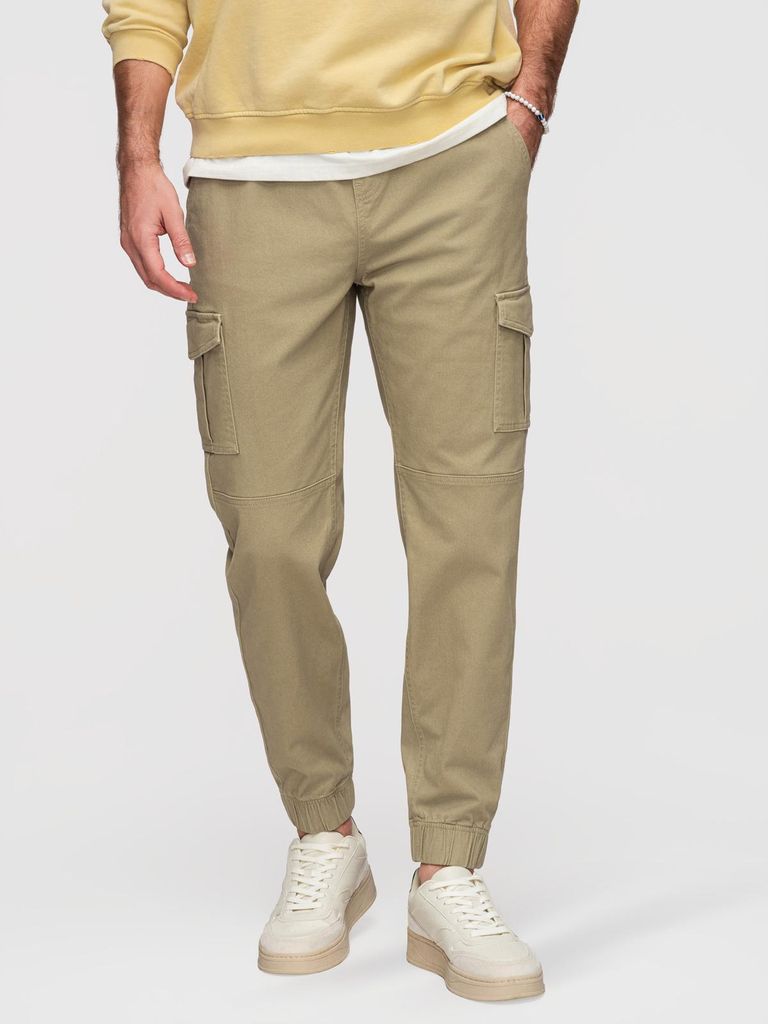 OMBRE Jogger mit Cargo-Taschen und elastischem Bund OM-PAJO-0290 olive XL