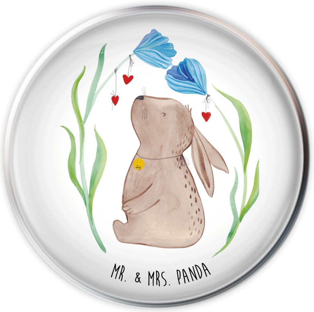Mr. & Mrs. Panda Ablaufstopfen Hase Blume - Weiß - Geschenk, Ablaufgarnitur, Geburtstag, Kaninchen, Schwangerschaft, Träume, Waschbecken-Stopfen,...