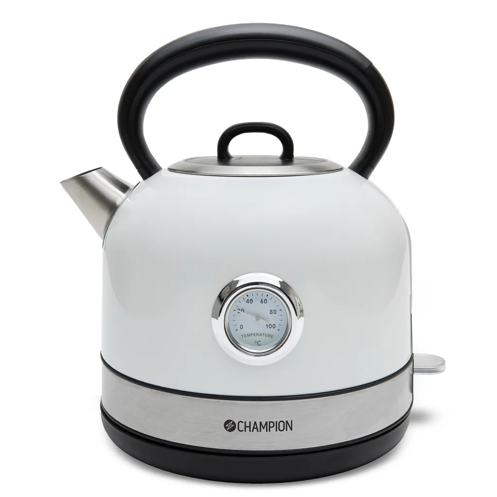 Champion VK402 Bollitore Elettrico Vintage Crema 1.7L | Design Retrò