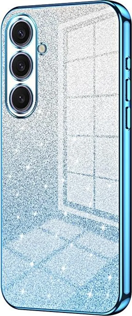 Cover Blu Glitter per Samsung Galaxy S25+ - Custodia Phonesta Elegance