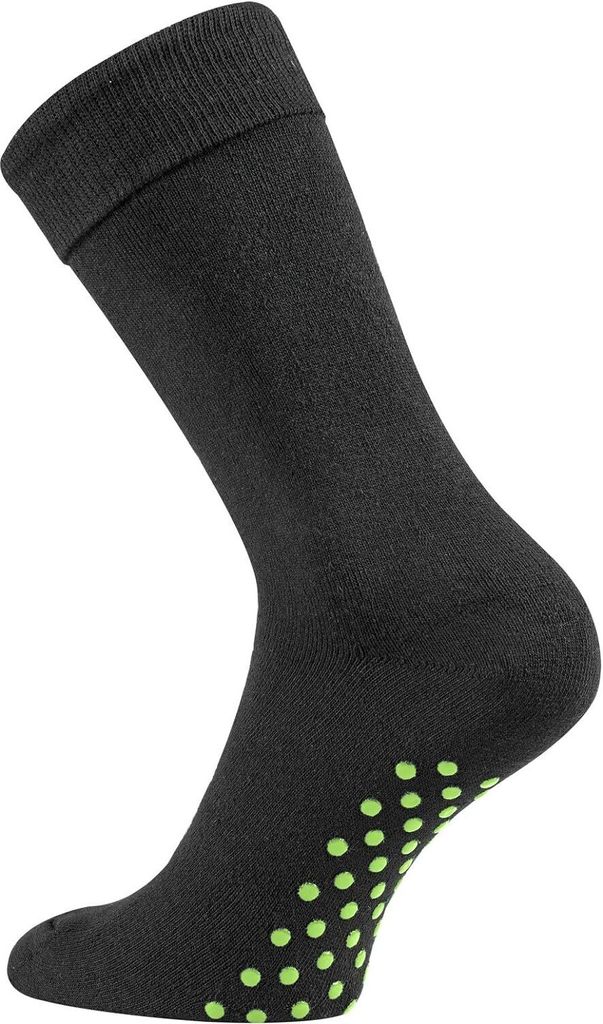 TippTexx 24 2 Paar Homesocks, schwarze ABS-Socken, Stopper-Socken, Anti-Rutsch-Socken, Größe 39-42