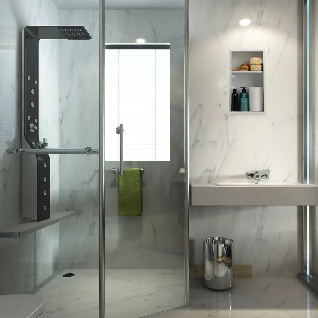Relaxdays Pensile da Bagno Bianco: Mobiletto Sospeso Salvaspazio MDF