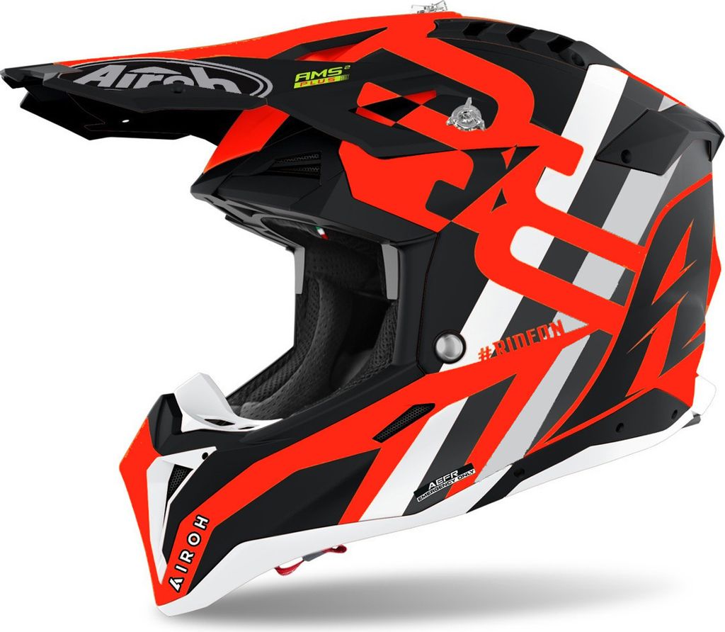 Airoh Aviator 3 Rainbow Carbon Motokrosová přilba, rot Obrázek produktu 