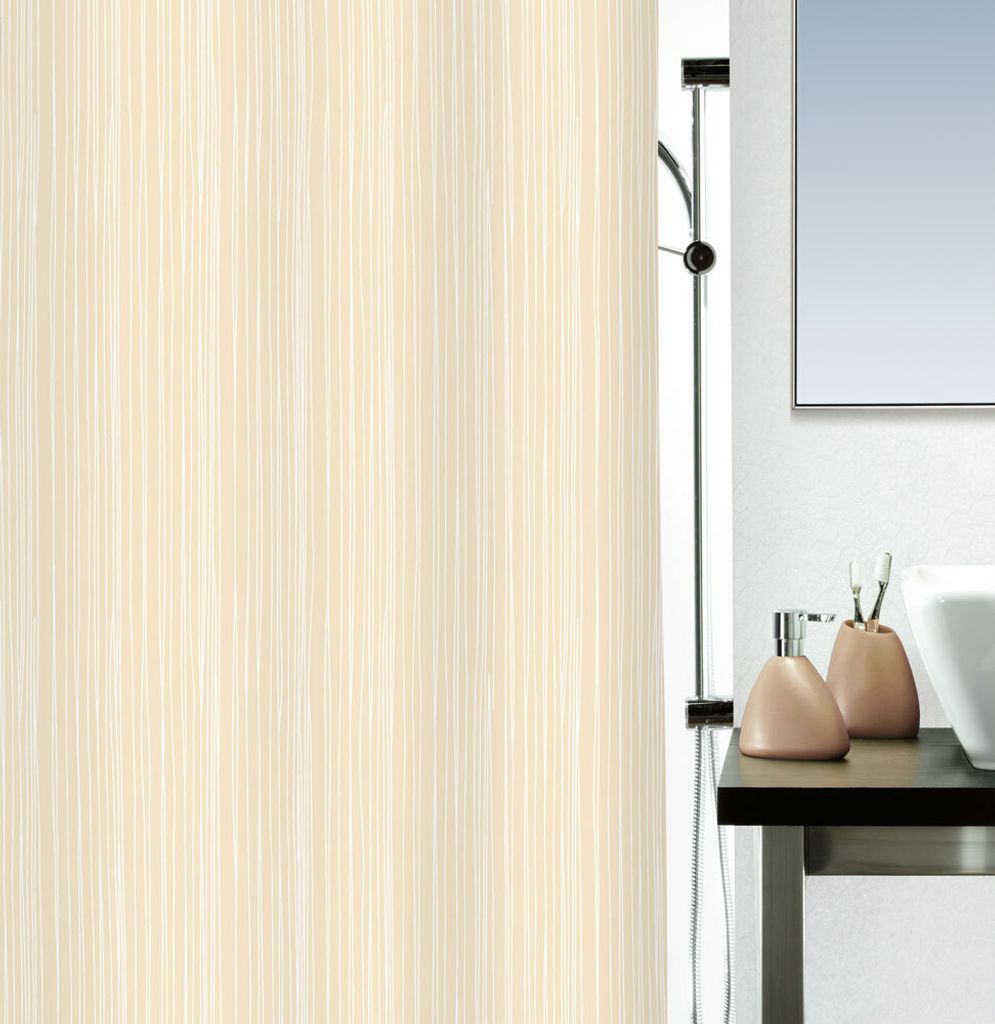 Spirella Duschvorhang Textil Minimalismus, vers. Designs Farbe: Raya light beige