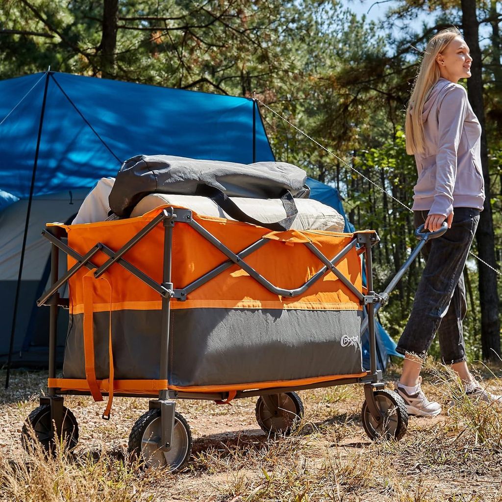 Deeper Festival Trolley 228L Faltbare Camping Garten Strand Trolley - Größere Kapazität - Heavy Duty Ziehwagen - Faltbarer Wagen mit Rädern