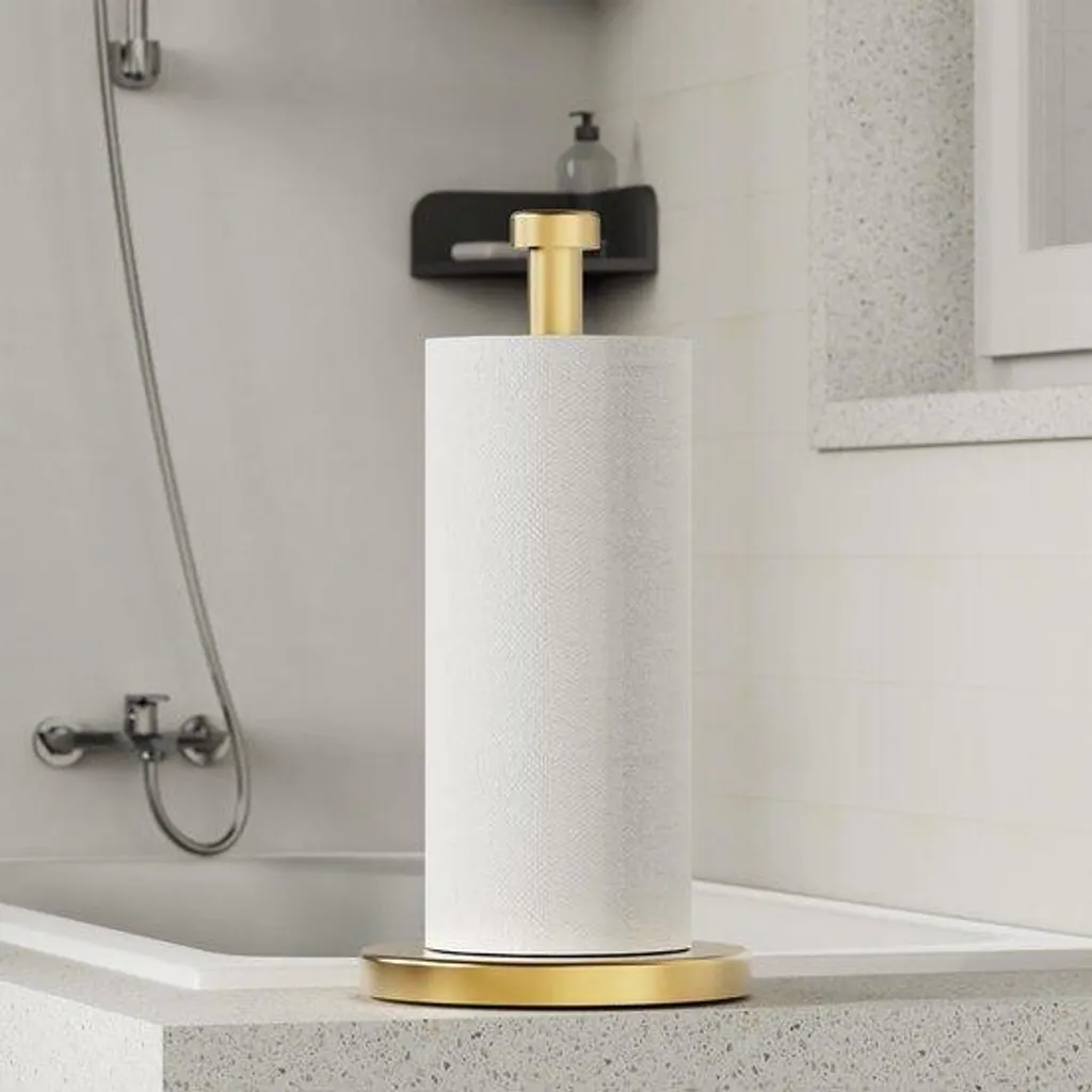 Porte-rouleau essuie-tout à une main, système anti-déroulement à pinces