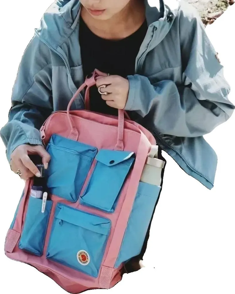 Zaino, nylon resistente, design leggero, trasparente, 27CM*11CM*37CM