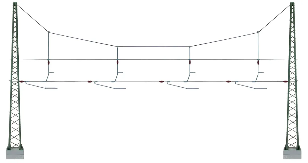 Viessmann 4163 H0 Solution caténaire pour stabiliser 4 voies en parallèle