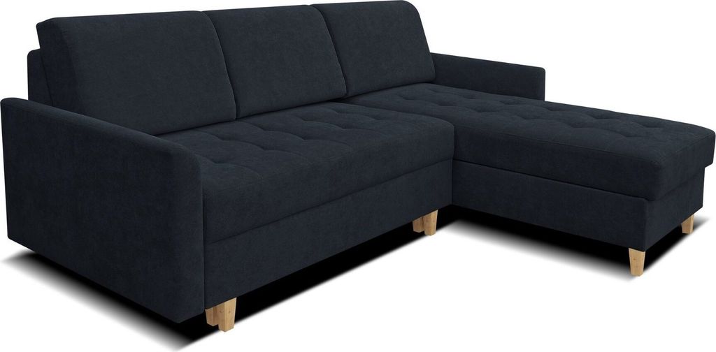 Robin Simi Ecksofa mit Schlaffunktion Bettkasten Verstellbare Rücklehne Sofa L-Form Schlafsofa Freistehende Eckcouch Schlafcouch Wohnzimmermöbel ...