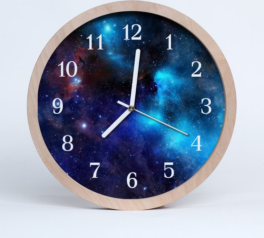 Holzuhr 30fi cm wanduhr - sternenklarer Himmel