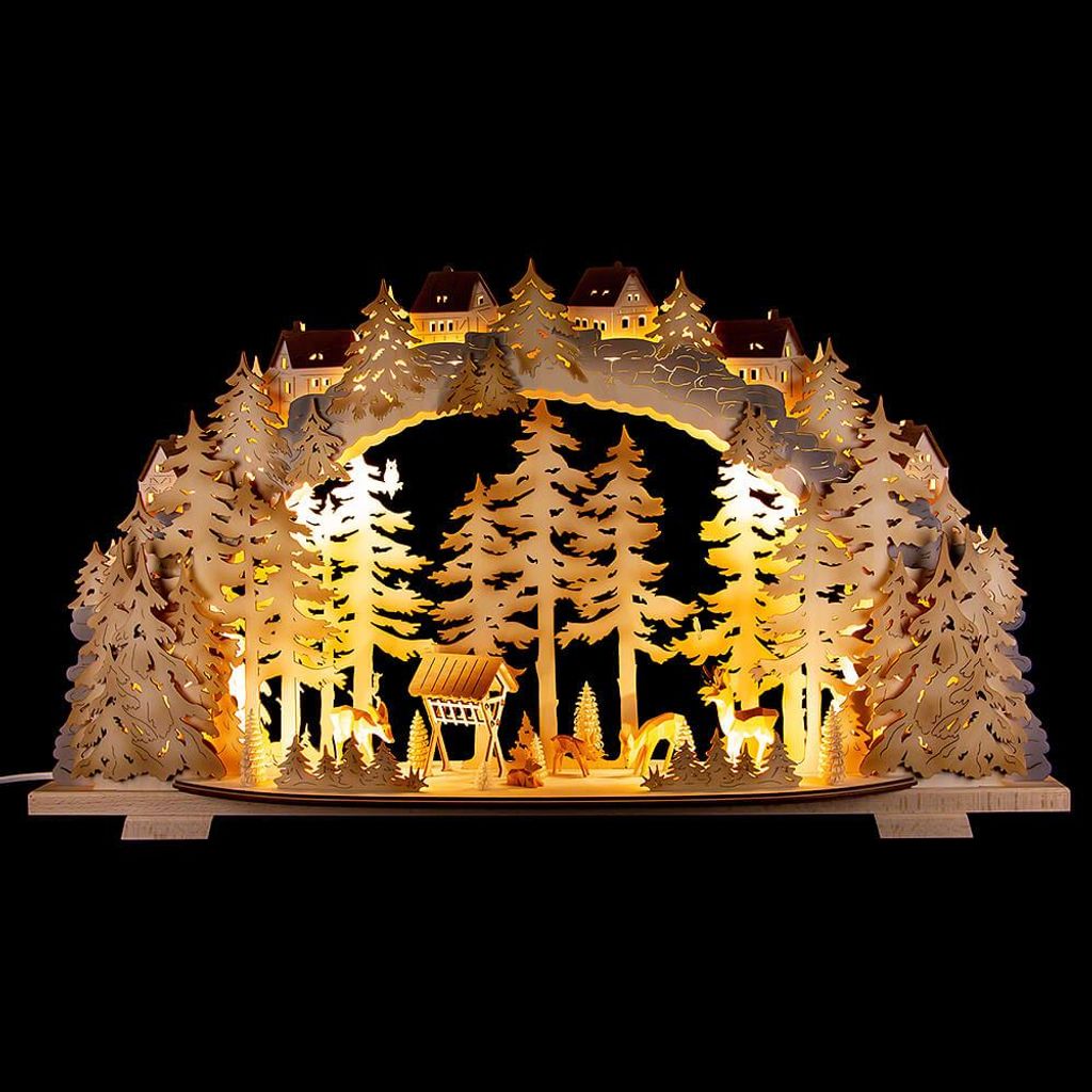 Schwibbogen Waldidylle (72x41x13cm) von Tietze Erzgebirgsdesign