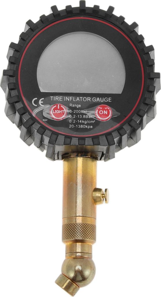 Digitalanzeige Reifendruckmesser 3-200PSI Reguläre Luftdruckmesser für Reifen Schwarz 1 Stück