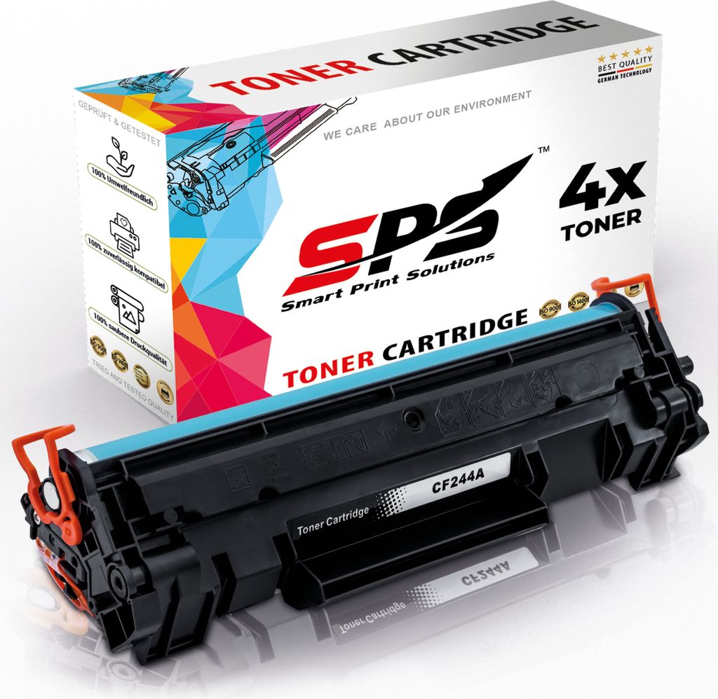 4x Toner 44A CF244A Schwarz Kompatibel für HP Laserjet Pro MFP M28W Drucker