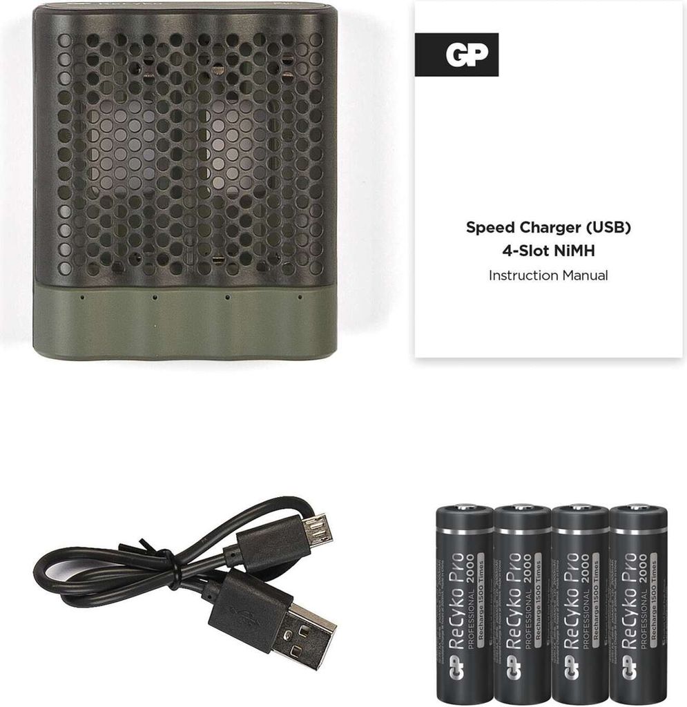 GP Nabíječka baterií Speed M451 + 4× AA ReCyko Pro, B53455 Obrázek produktu 9