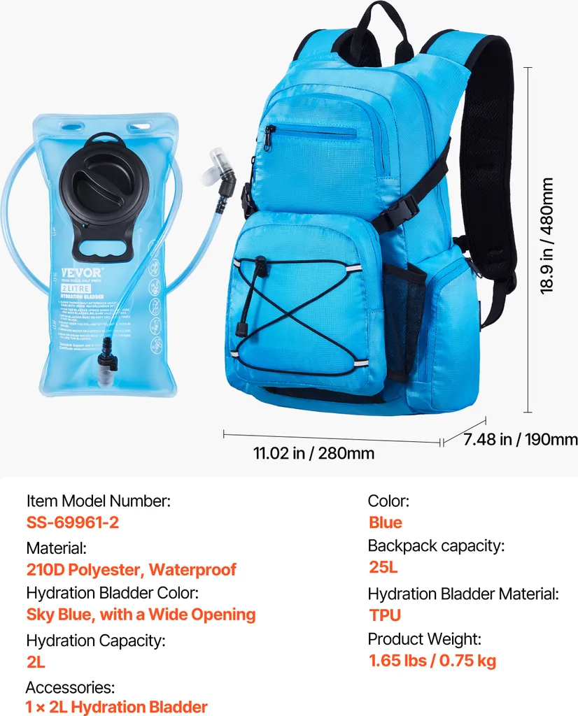 Sac à dos de randonnée avec poche à eau - Idéal Voyage et Camping - 7