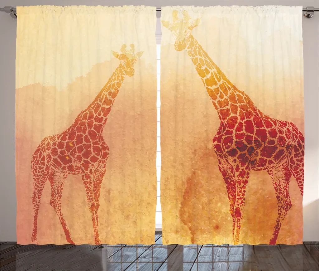 Tenda Rustica Arancione Giraffe ABAKUHAUS 280x175 - Arredo Safari