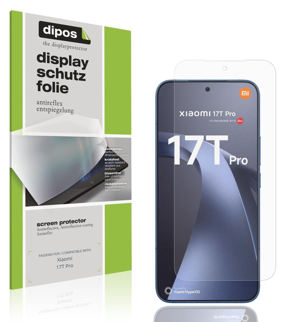 4x Schutzfolie für Xiaomi 17T Pro matt Displayschutzfolie Folie Display Schutz dipos