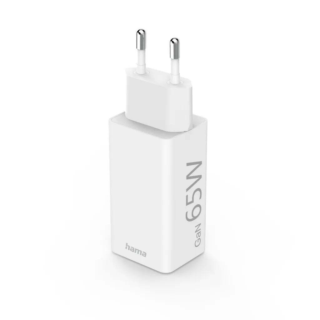 Chargeur PC portable et smartphone 65W USB-C GaN Hama blanc compact - 9