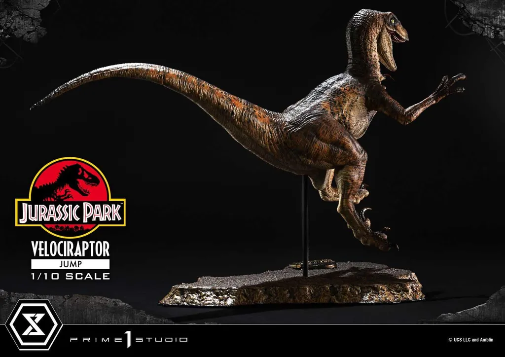 Statue Velociraptor deco geek pour vitrine Jurassic Park 1/10 21cm - 9