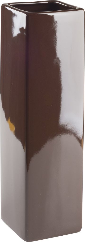 Vase 'Quadro' (8x29cm), braun