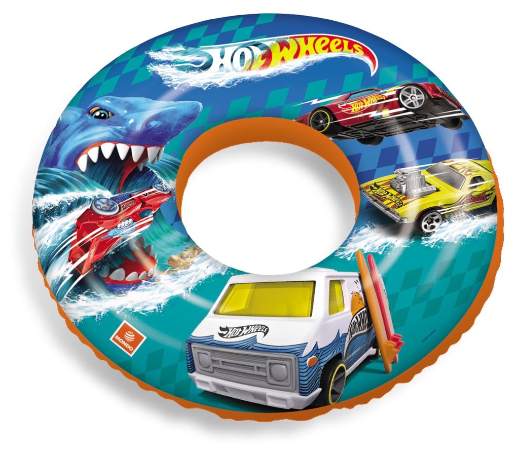 Nafukovací kruh Mondo s potiskem Hot Wheels 50 cm modrý Obrázek produktu 