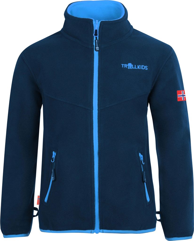 Trollkids Oppdal XT Fleece Jacke, Navy/Mittelblau, Gr. 128