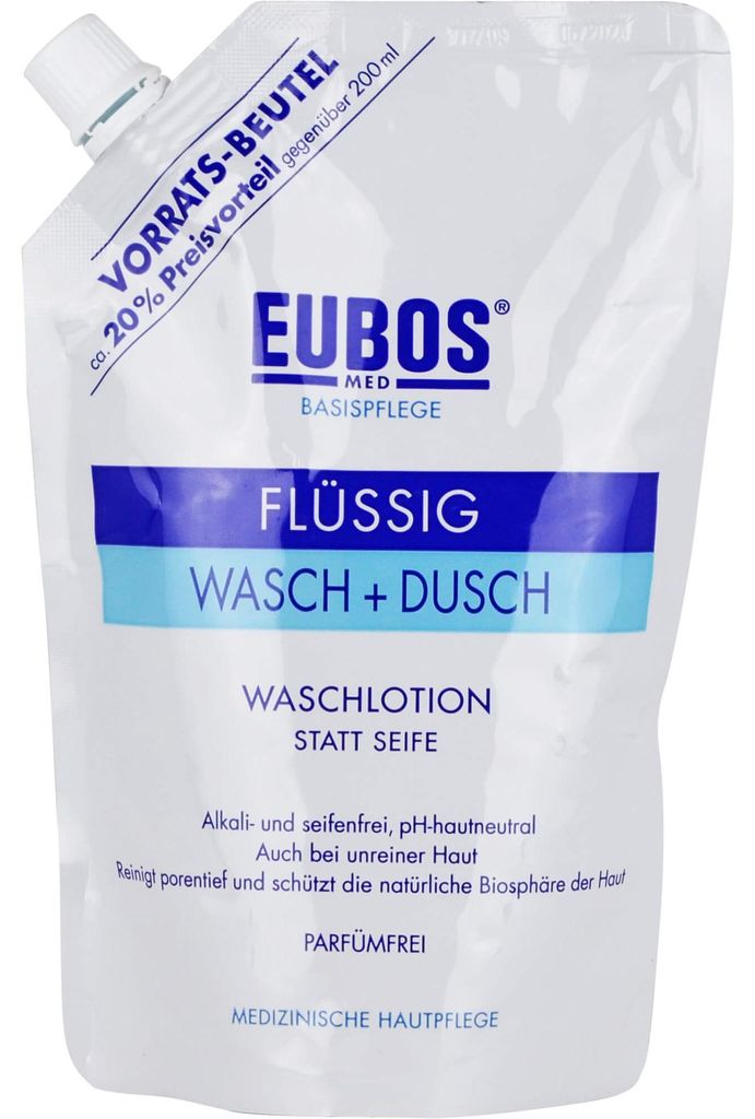 Eubos fluessig Blau Nachfuell Beutel, 400 ml Lösung Produktbild 